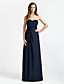  Sheath/Column Strapless Sweetheart Floor-length Chiffon Bridesmaid Dress