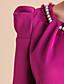  TS Handmade Beads Collar Puff Sleeve Slim Sheath Jersey Dress