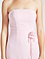  Sheath/ Column Strapless Floor-length Chiffon Bridesmaid/ Wedding Party Dress With A Wrap
