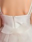 A-line Princess Square Straps Tea-length Organza Tulle Flower Girl Dress