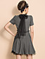  TS VINTAGE Detachable Mesh Bow Jersey Swing Dress