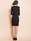  TS Black And White Contrast Bow Front Sheath Dress