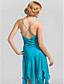  Sheath/Column V-neck Knee-length Chiffon Cocktail Dress