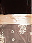  TS Round Neck Floral Embroidery Velvet Dress