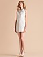  TS Handmade Beads Collar Sleeveless Sheath Dress