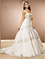  Ball Gown Sweetheart Chapel Train Tulle Wedding Dress