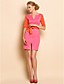  TS Color Block Self Belt Jersey Dress