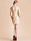  TS High End handgemaakte kralen Kant Half Sleeve Dress