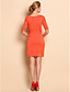  TS Color Block Self Belt Jersey Dress