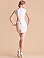  TS Gold Embroidery Round Neck Suit Style Sleeveless Sheath Dress