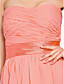  a-lijn strapless asymmetrische chiffon bruidsmeisje jurk