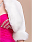  Elegant Long Sleeve Faux Fur Evening/Wedding Jacket/Wrap