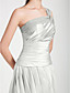  A-line One Shoulder Floor-length Chiffon And Satin Bridesmaid Dress