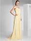  Sheath/ Column Sweetheart Sweep/ Brush Train Chiffon Elastic Woven Satin Evening Dress