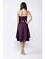  A-line Strapless Knee-length Chiffon Stretch Satin Bridesmaid/ Wedding Party Dress