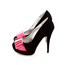 Venda Por Atacado camurça de salto alto fechado-pés com sapatos moda fita (1131-5520). mais cores disponíveis