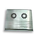 Notebook Cooler Pad with 2 Built-In Fans / Silver (A-05)
