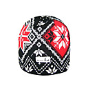 SAMII Jacquard Argyle Bibbed Hat Knit Beanie-Black + Red (0004) (Start From 20 Units)-Free Shipping
