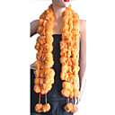 konijn haar boa shawl sjaal bal pom poms wrap (HSC-006) (vanaf 50 stuks)-gratis verzending