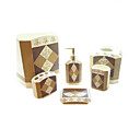 6 Piece Square Bathroom Accessory Set/Soap Dish + More (YSYP013) (Start From 10 Units)-Free Shipping