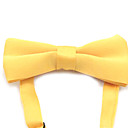 Yellow 100% South Korean Silk Self-tie Bowtie(QRJ059) (Start From 3 Units)Free Shipping