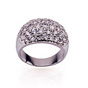 White Gold Brilliant Cubic Zircon Ring (GG1223)(Start From 3 Units)