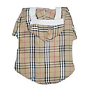 Plaid Single Layer T-Shirt With Hat /Pullover Shirt For Dogs(BV071)