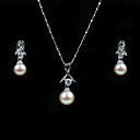 14k White Gold Lavender 7.5 - 8mm AA FW Pearl Necklace + Earrings (Start from 3 units) Free shipping