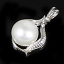 Sterling Silver Blister White 7.5 - 8mm FW Pearl Pendant XZZ053 (Start from 10 units) Free shipping