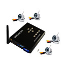 2.4Ghz Wireless Motion Detect Four Channel DVR with 4x CMOS Night Vision Camera Kit