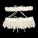 2-Piece Satin With Ribbons Wedding Garters