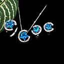 Platinum Cubic Zirconia Star Jewelry Set - CZ Jewelry Set 80820-06 (SZY422)