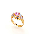 Placcato in oro 18k lucente anello Cubic Zirconia - ring cz 80.831-06 (szy313)