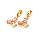 Sweet Heart Cubic Zirconia Earring - CZ Earring ECF3-0009 Colorful (SZY445)