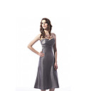 A-line Strapless Knee-length Nylon Taffeta Cocktail Dress / Prom Dress HSX761