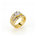 zirconia anello di fidanzamento cz chiaro anello di messa a cubi 80.923-04 (szy657)