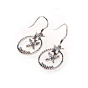 Beautiful Clear Butterfly Sterling Silver Hook Earring - Sterling Silver Earring 10344 (SZY559)