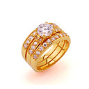 18k anello di fidanzamento in oro placcato set - anello cz ryx5-0008 (szy493)