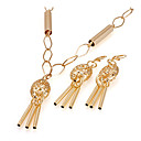 Stylish 18K Gold Plated Necklace and Earring Set - Cubic Zirconia Set 81012 - 89 (SZY868)