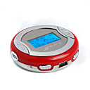 mini 2gb "voando disco" mp3 players com vermelho alto-falante (szm049)