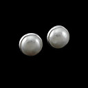witte zoetwater parel stud oorbel - sterling zilveren oorbel e22491 (szy1169)