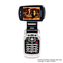 anygall p908t dual card tri-band tv clamshell telefoon met zilver en zwart