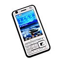 Leiting a969 dual cartão de telefone celular quad-band tv em preto e prata (szr296)