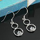 Sterling Silver  Bi-cycle Clear CZ Earring-Sterling Silver Earring e22797 (SZY1415)