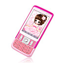 DAXIAN X328  Dual Card Tri-Band Analog TV  Touch Screen Cell Phone Pink