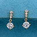 18k or élégant éclat cz-cz earring boucle d'oreille 90222-19 (szy1491)