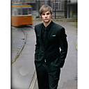 One Button Single Breasted peaked Lapel Tuxedo Suit / Jacket & Pants /Black Tie ( SSP009)