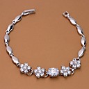 plaqué rhodium élégant bracelet-cz zircon cubique bracelet 90312-26 (szy1652)