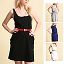 Shirred Waist Vest Dress (09VQX018)