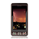 lc500 doppia scheda quad-band ultra sottile con schermo piatto touch del telefono cellulare marrone e rosso (szrw261)